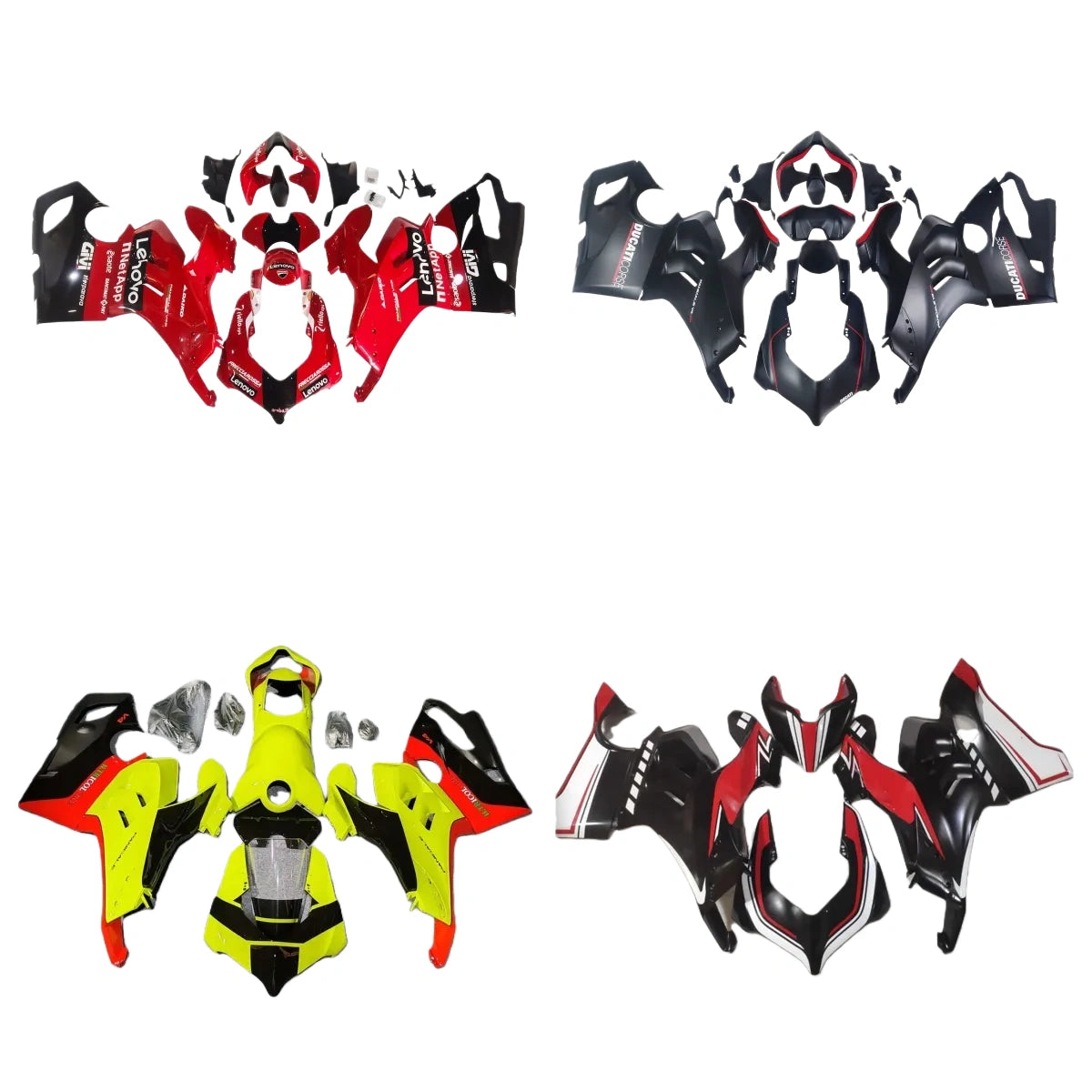 Red Black Fairing Kit For Ducati Panigale V4 SP single-seat 2020-2021 - Image 2
