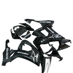 Kawasaki ZX-10R 2008-2010 Black White Matte Black Fairing Kit without Logos