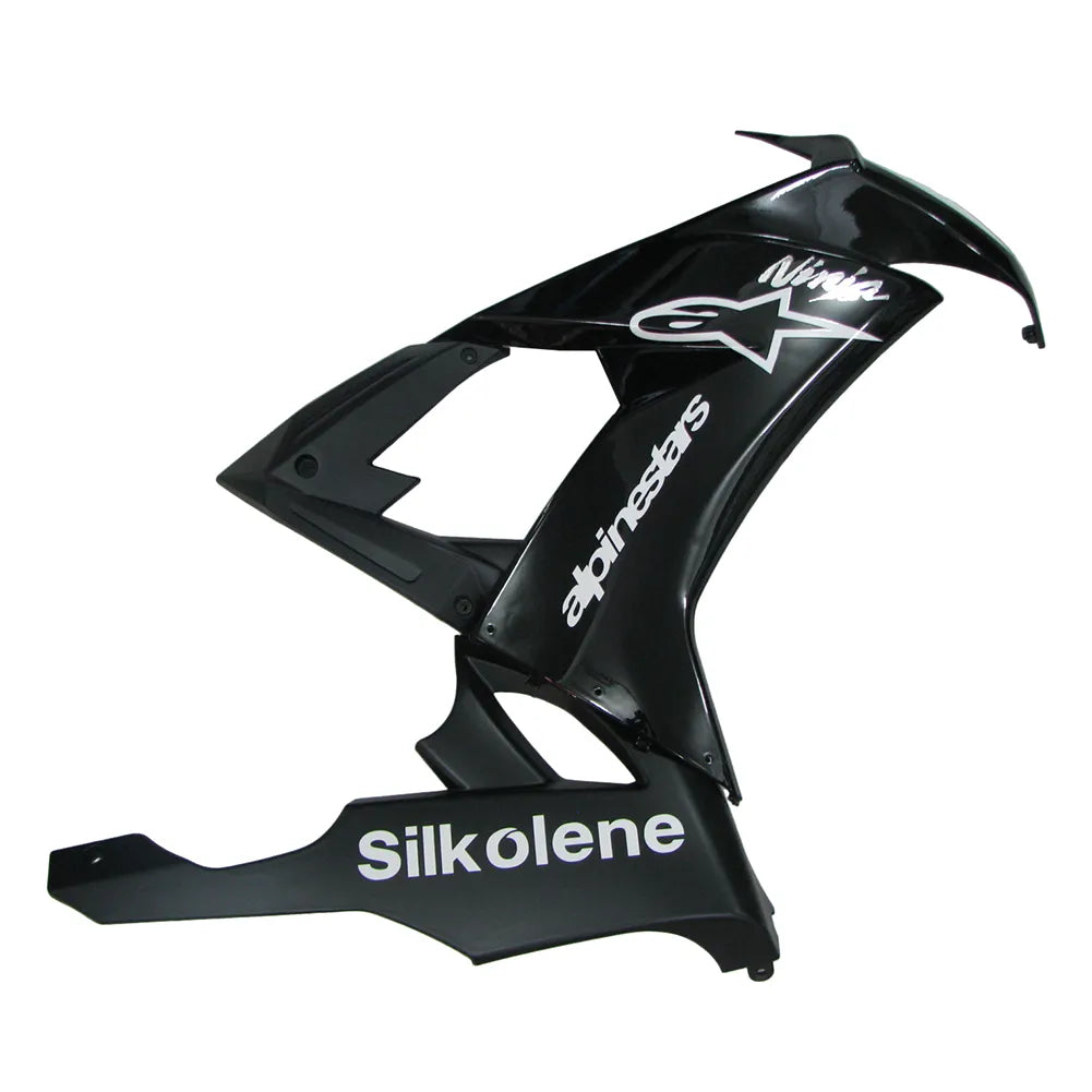 Kawasaki ZX-10R 2008-2010 Black White Matte Black Fairing Kit without Logos