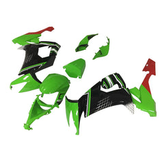 Kawasaki ZX-10R 2008-2010 Green Black Red Fairing Kit without Logos