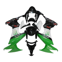 Kawasaki ZX-10R 2008-2010 Green Claw Graphics Style A Fairing Kit without Logos
