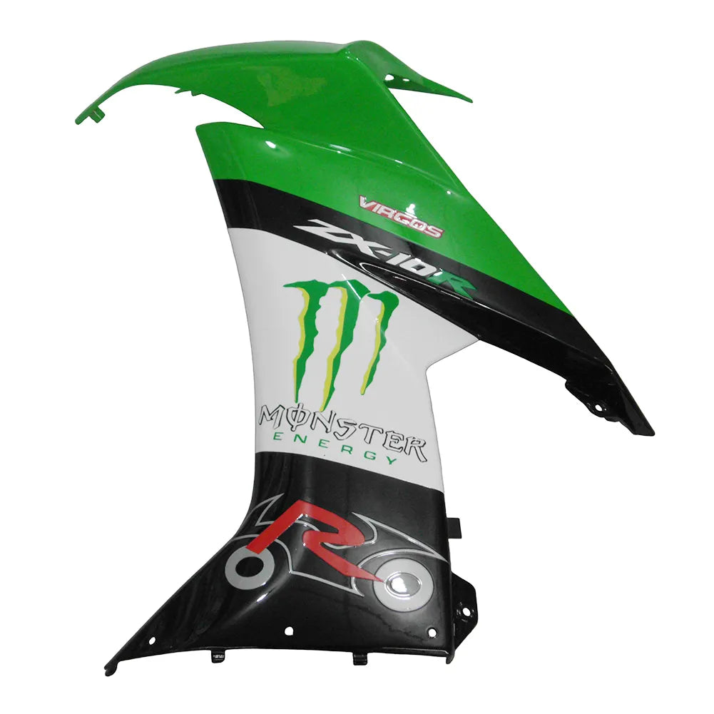 Kawasaki ZX-10R 2008-2010 Green Claw Graphics Style A Fairing Kit without Logos