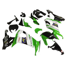Kawasaki ZX-10R 2008-2010 Green White Black Fairing Kit without Logos