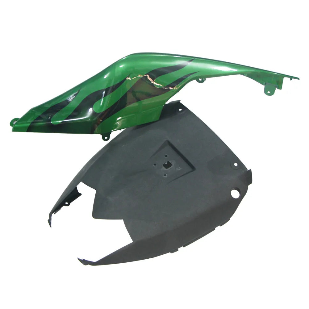 Kawasaki ZX-10R 2008-2010 Pearl Green Black Flame Fairing Kit without Logos