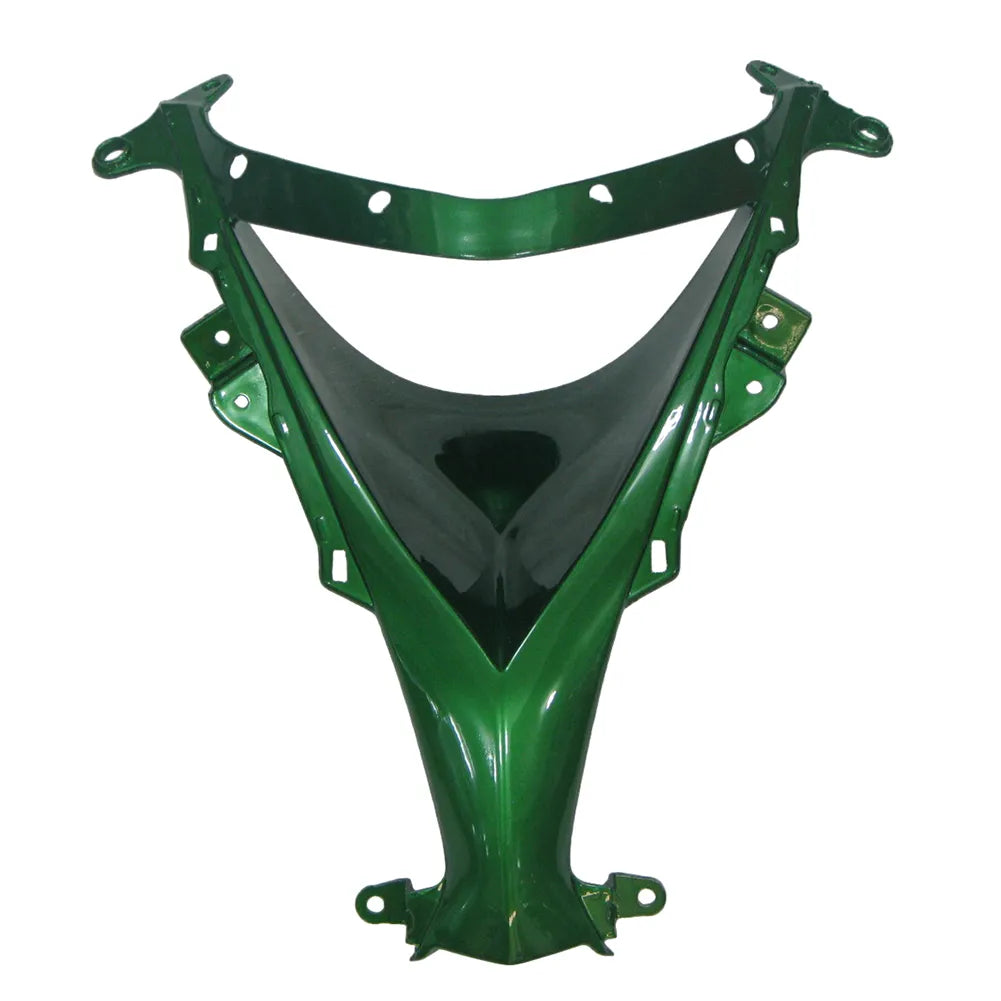 Kawasaki ZX-10R 2008-2010 Pearl Green Black Flame Fairing Kit without Logos