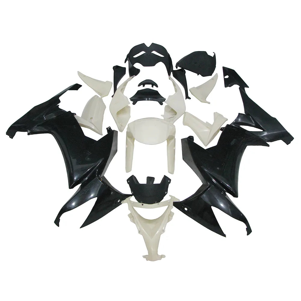 Kawasaki ZX-10R 2008-2010 White Black Fairing Kit without Logos