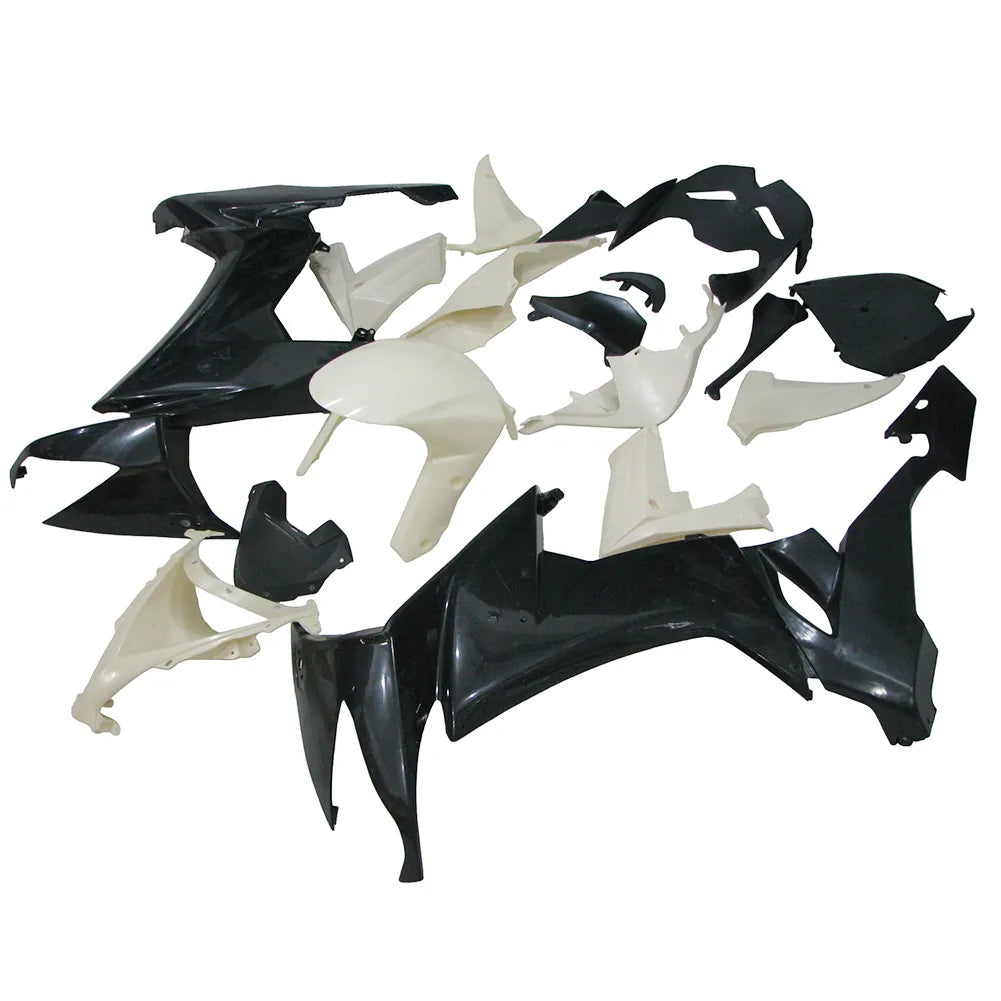 Kawasaki ZX-10R 2008-2010 White Black Fairing Kit without Logos