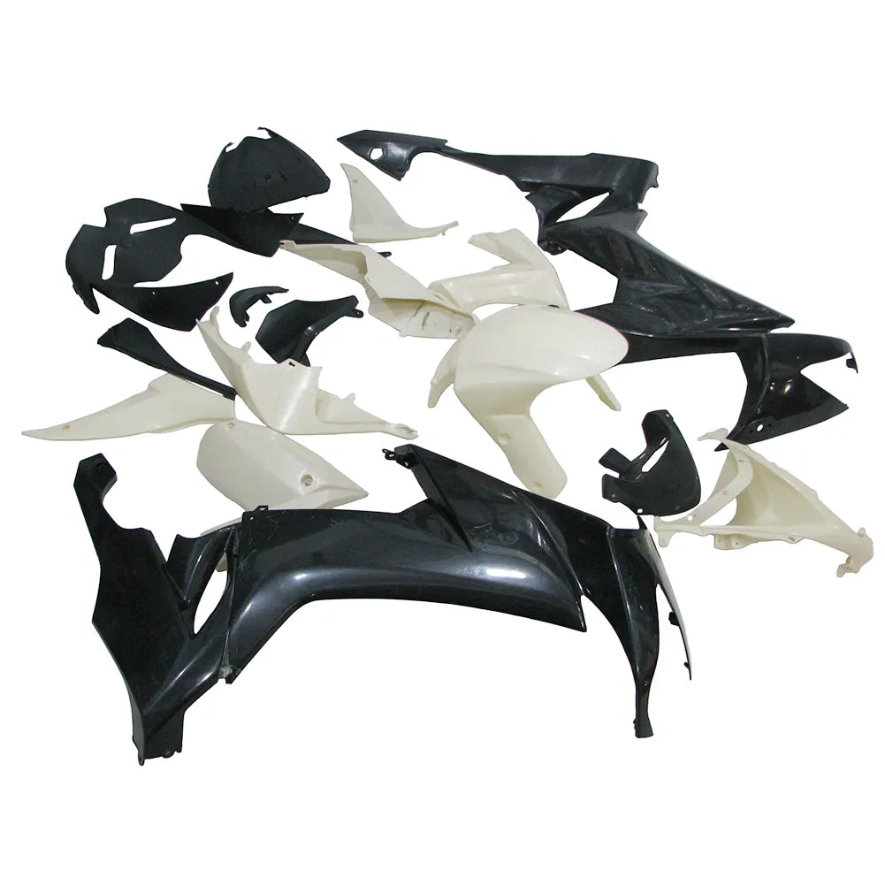 Kawasaki ZX-10R 2008-2010 White Black Fairing Kit without Logos