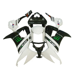 Kawasaki ZX-10R 2008-2010 White Black Green Claw Graphics Fairing Kit without Logos