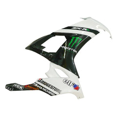 Kawasaki ZX-10R 2008-2010 White Black Green Claw Graphics Fairing Kit without Logos