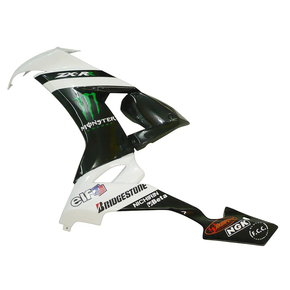 Kawasaki ZX-10R 2008-2010 White Black Green Claw Graphics Fairing Kit without Logos