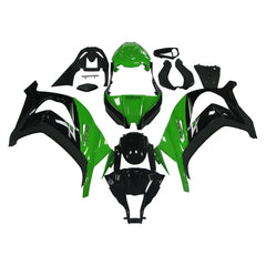 Kawasaki ZX-10R 2011-2015 Green Black Style A Fairing Kit without Logos
