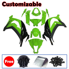Kawasaki ZX-10R 2011-2015 Green Black Style B Fairing Kit without Logos