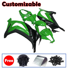 Kawasaki ZX-10R 2011-2015 Green Black Style C Fairing Kit without Logos