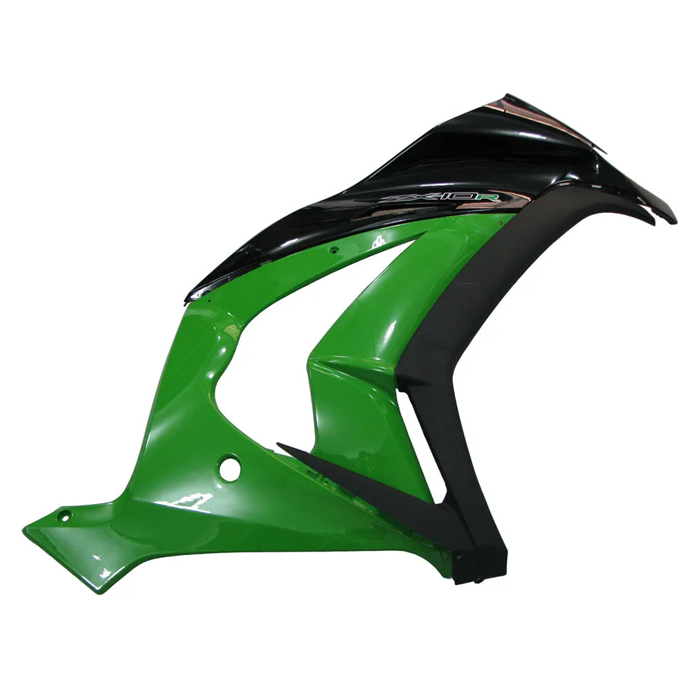 Kawasaki ZX-10R 2011-2015 Green Black Style C Fairing Kit without Logos