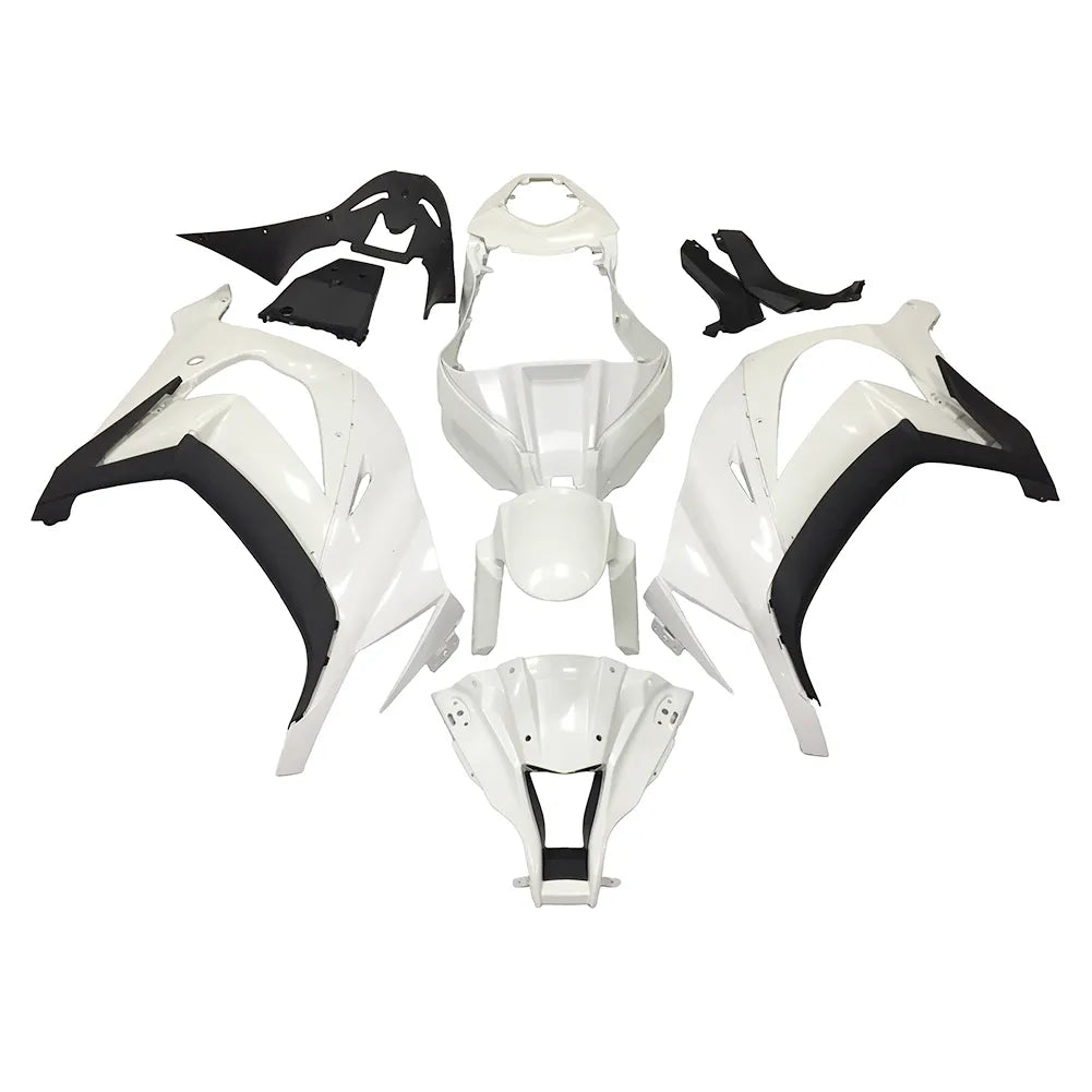 Kawasaki ZX-10R 2011-2015 Plain White Fairing Kit without Logos