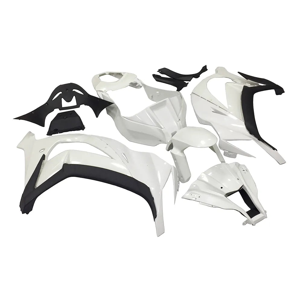 Kawasaki ZX-10R 2011-2015 Plain White Fairing Kit without Logos