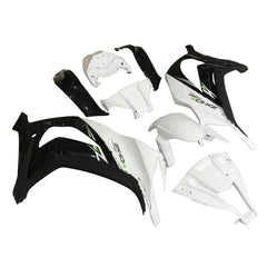 Kawasaki ZX-10R 2011-2015 White Black Lettered Fairing Kit without Logos