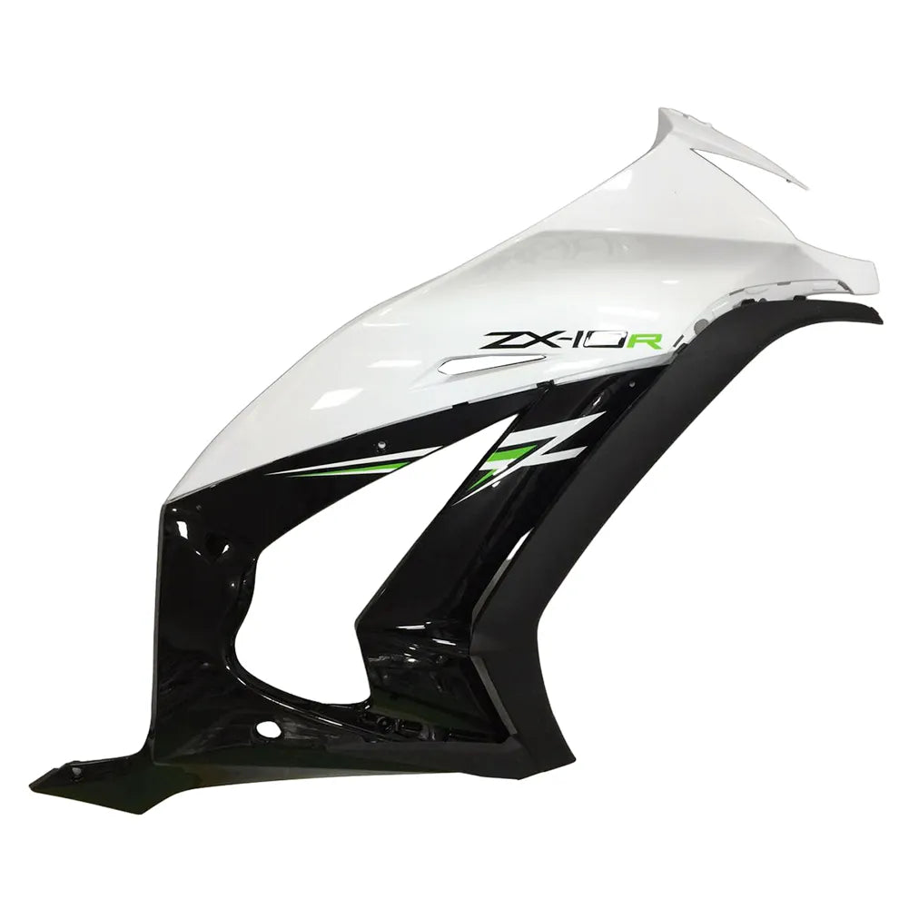 Kawasaki ZX-10R 2011-2015 White Black Lettered Fairing Kit without Logos