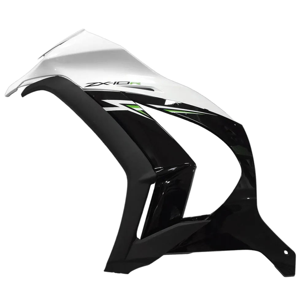 Kawasaki ZX-10R 2011-2015 White Black Lettered Fairing Kit without Logos