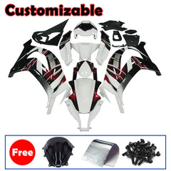 Kawasaki ZX-10R 2011-2015 White Red Black Fairing Kit without Logos