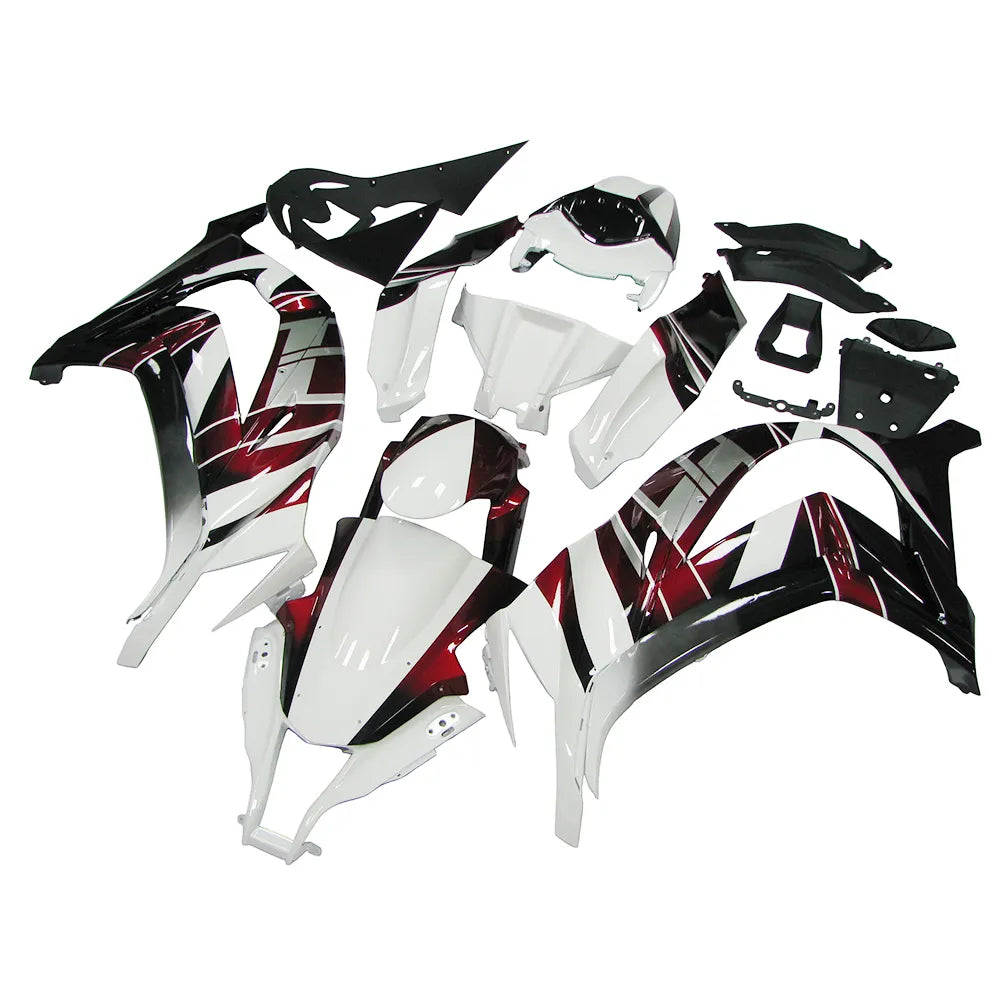 Kawasaki ZX-10R 2011-2015 White Red Black Fairing Kit without Logos