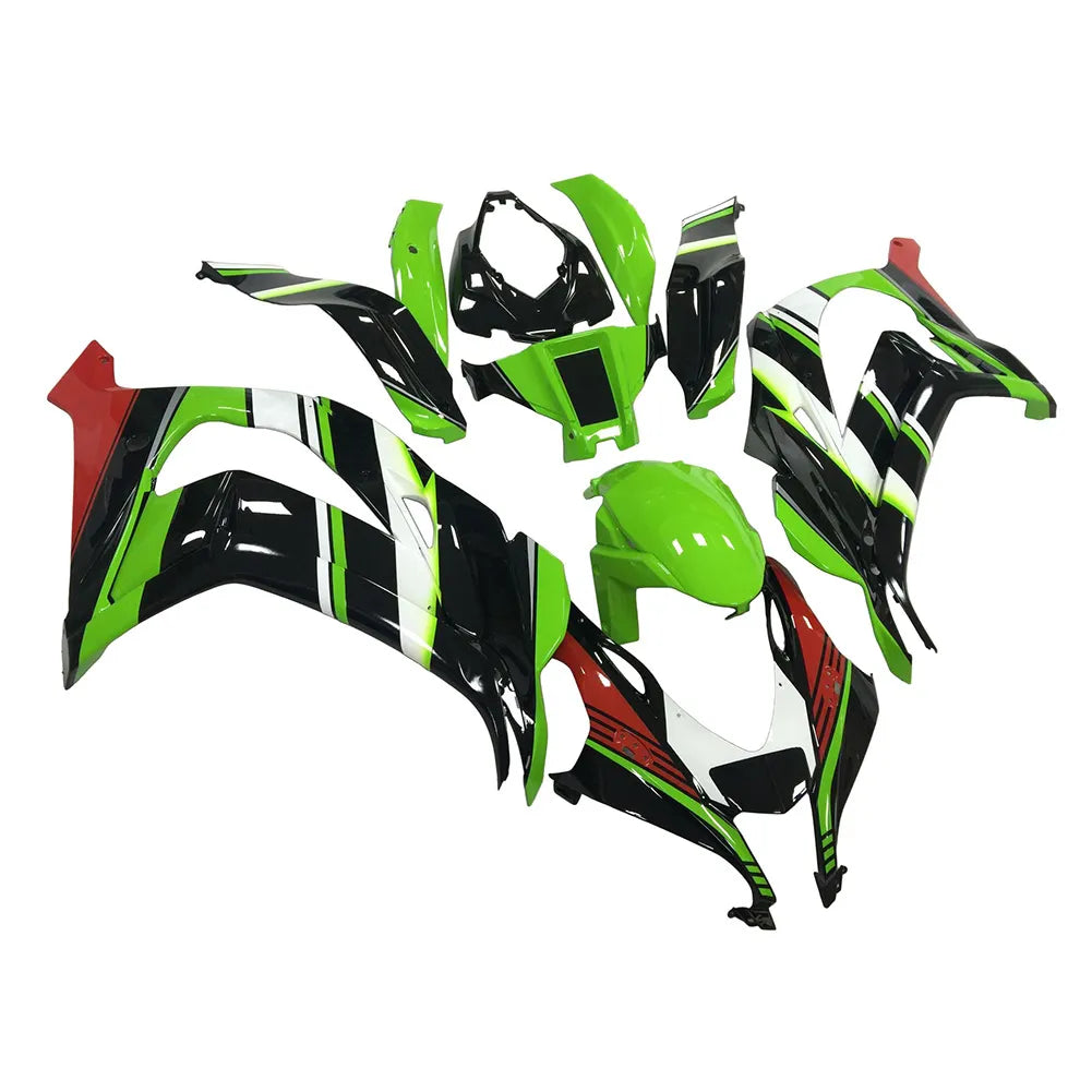 Kawasaki ZX-10R 2016-2020 Green White Red Black Fairing Kit without Logos