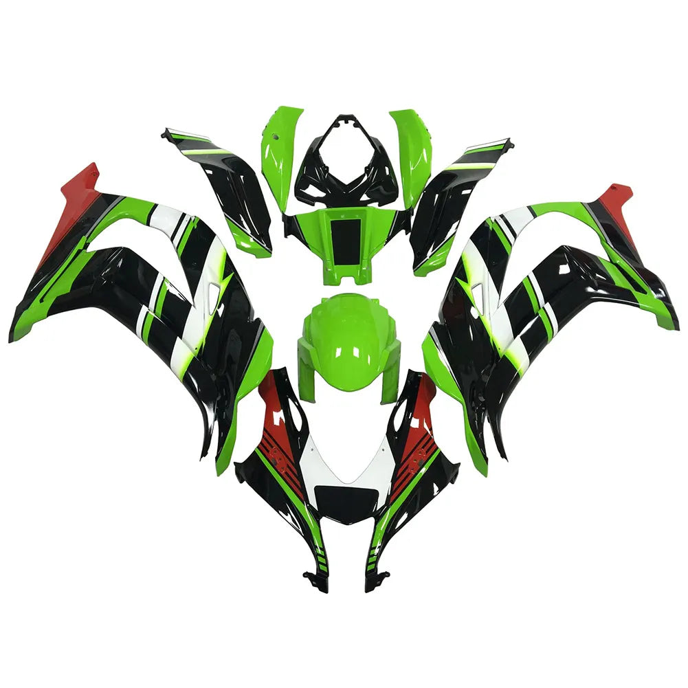 Kawasaki ZX-10R 2016-2020 Green White Red Black Fairing Kit without Logos