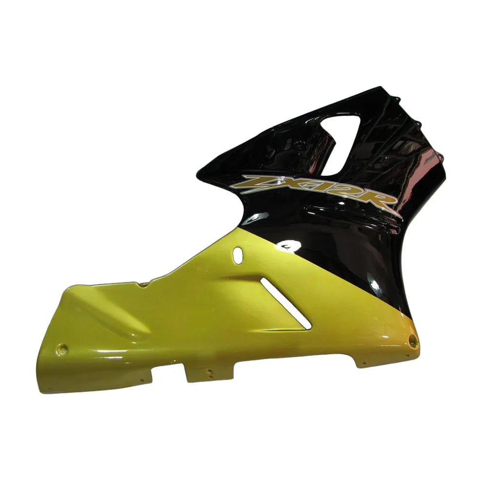 Kawasaki ZX-12R 2000-2001 Black Gold Fairing Kit without Logos