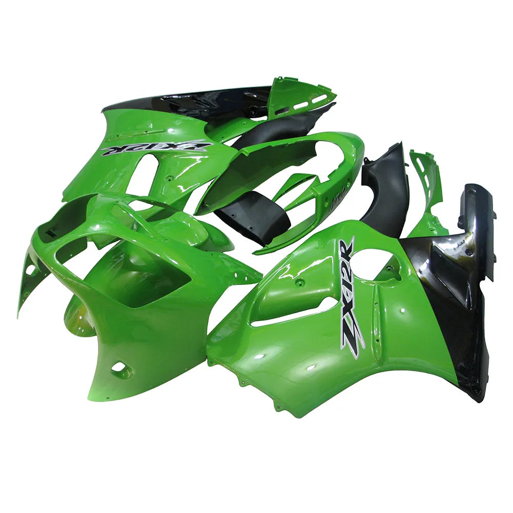Kawasaki ZX-12R 2000-2001 Green Black Fairing Kit without Logos