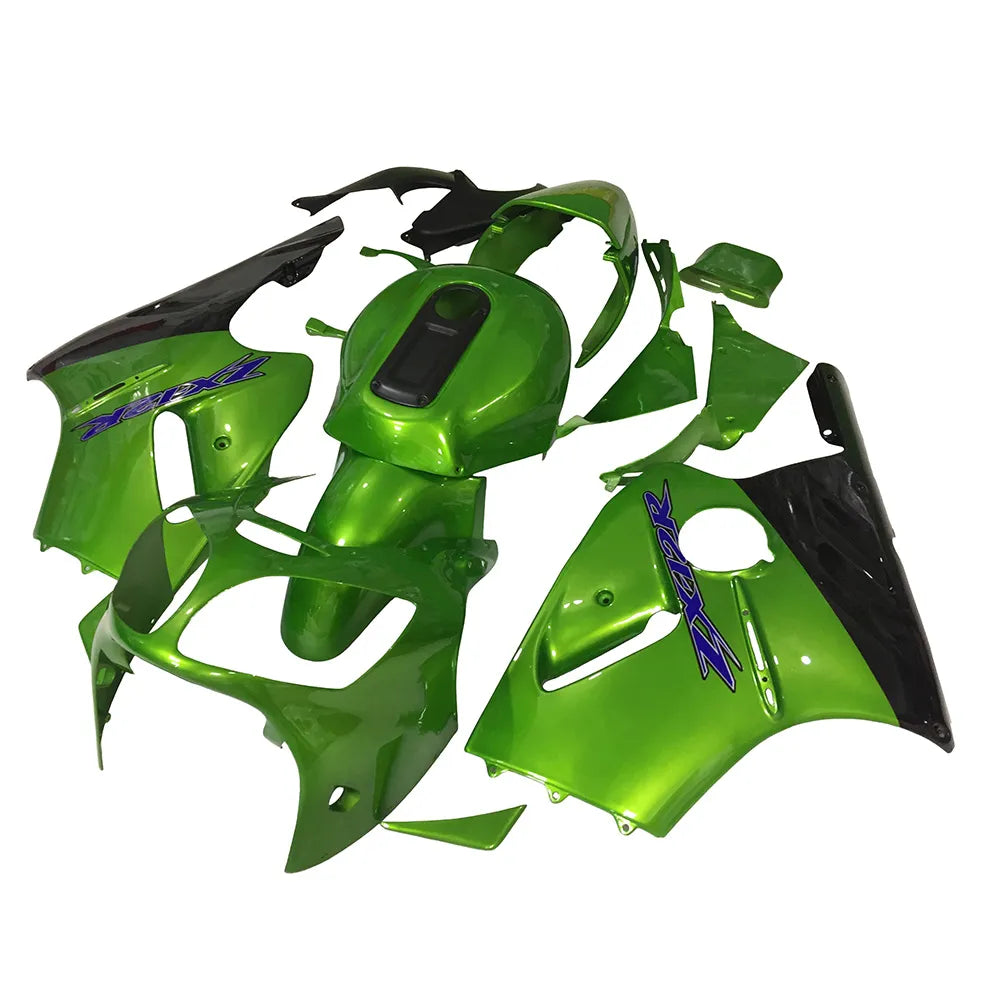 Kawasaki ZX-12R 2000-2001 Pearl Green Black Lettered Fairing Kit without Logos