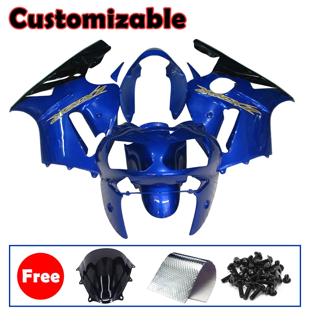 Kawasaki ZX-12R 2002-2006 Blue Black Fairing Kit without Logos