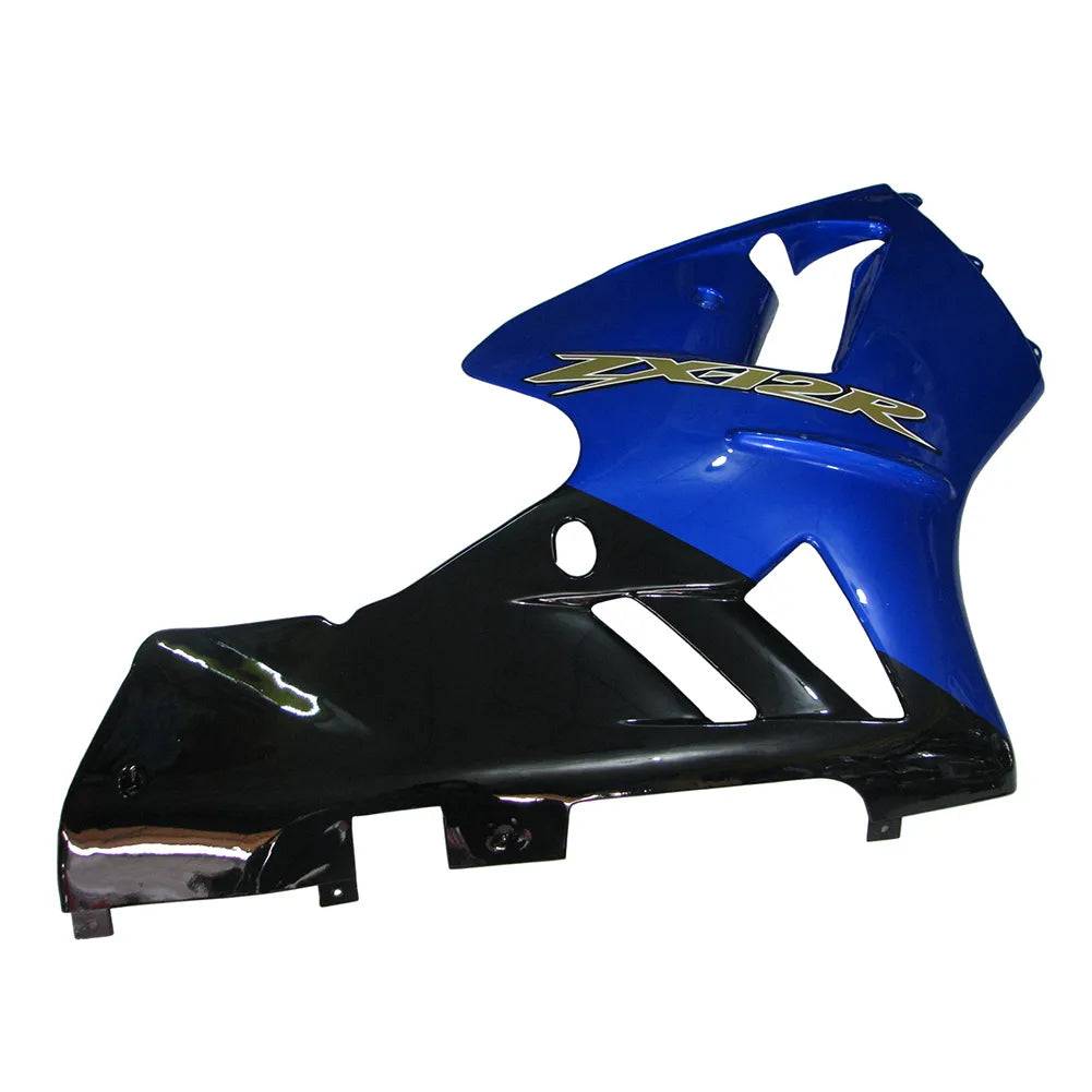 Kawasaki ZX-12R 2002-2006 Blue Black Fairing Kit without Logos