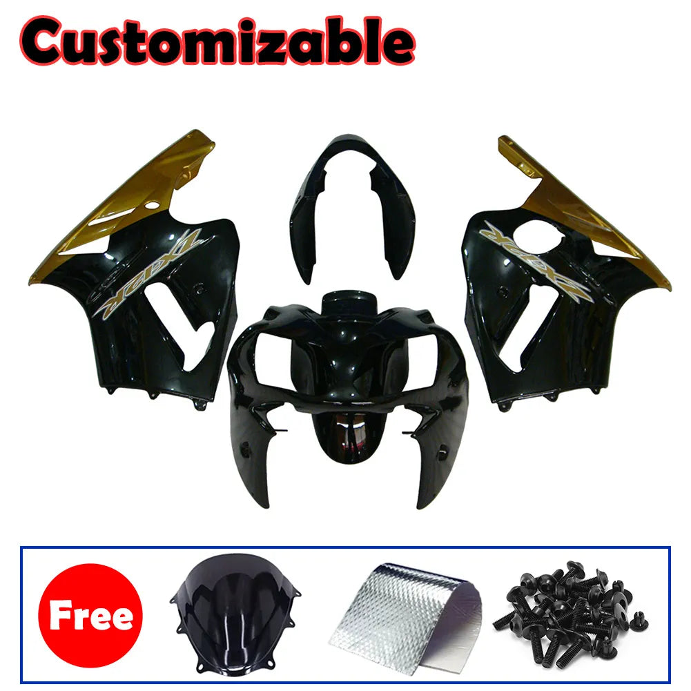 Kawasaki ZX-12R 2002-2006 Gold Black Style A Fairing Kit without Logos