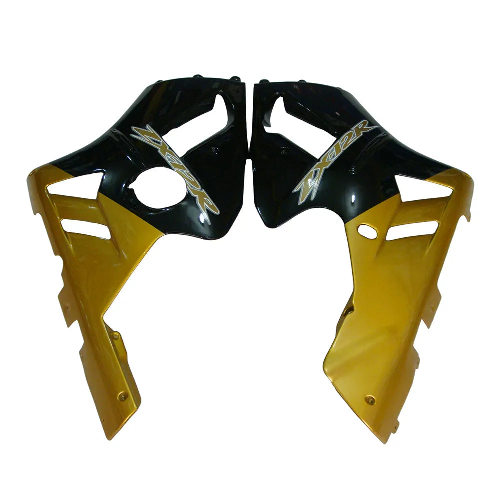 Kawasaki ZX-12R 2002-2006 Gold Black Style A Fairing Kit without Logos