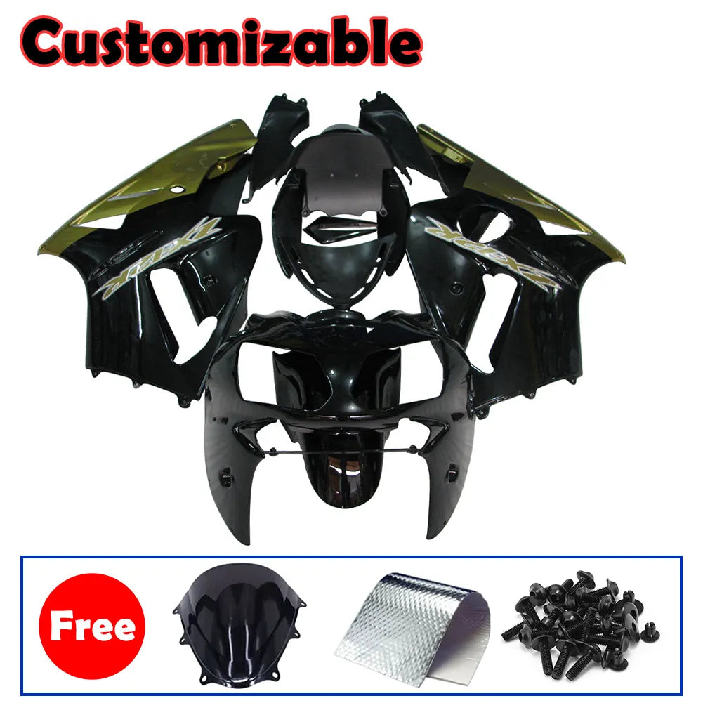 Kawasaki ZX-12R 2002-2006 Gold Black Style B Fairing Kit without Logos