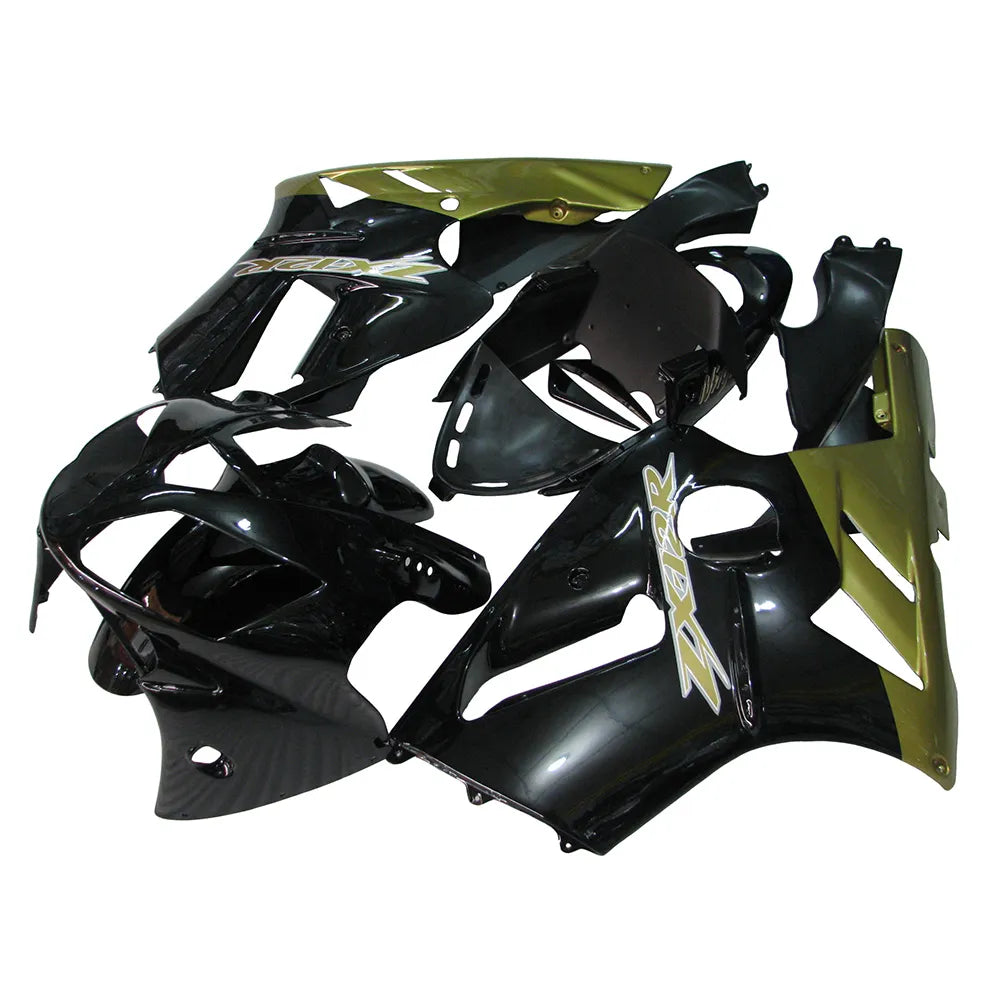 Kawasaki ZX-12R 2002-2006 Gold Black Style B Fairing Kit without Logos