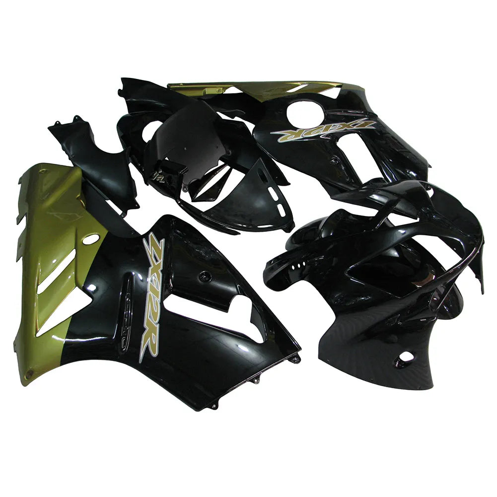 Kawasaki ZX-12R 2002-2006 Gold Black Style B Fairing Kit without Logos