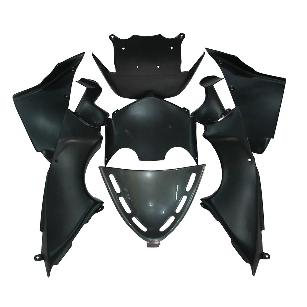 Kawasaki ZX-12R 2002-2006 Silver Black Style A Fairing Kit without Logos