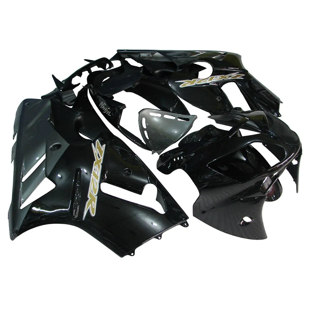 Kawasaki ZX-12R 2002-2006 Silver Black Style A Fairing Kit without Logos