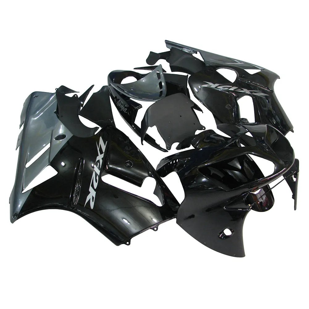 Kawasaki ZX-12R 2002-2006 Silver Black Style B Fairing Kit without Logos