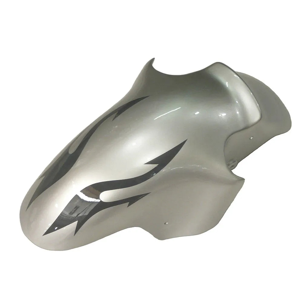 Kawasaki ZX-12R 2002-2006 Silver White Black Flame Fairing Kit without Logos