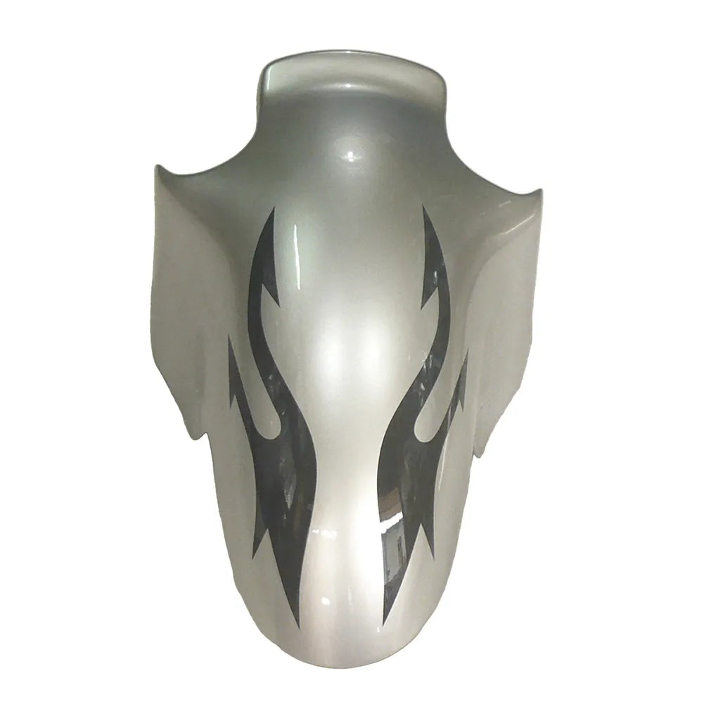 Kawasaki ZX-12R 2002-2006 Silver White Black Flame Fairing Kit without Logos