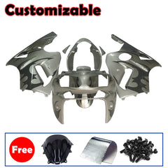 Kawasaki ZX-12R 2002-2006 Silver White Black Flame Fairing Kit without Logos