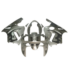 Kawasaki ZX-12R 2002-2006 Silver White Black Flame Fairing Kit without Logos
