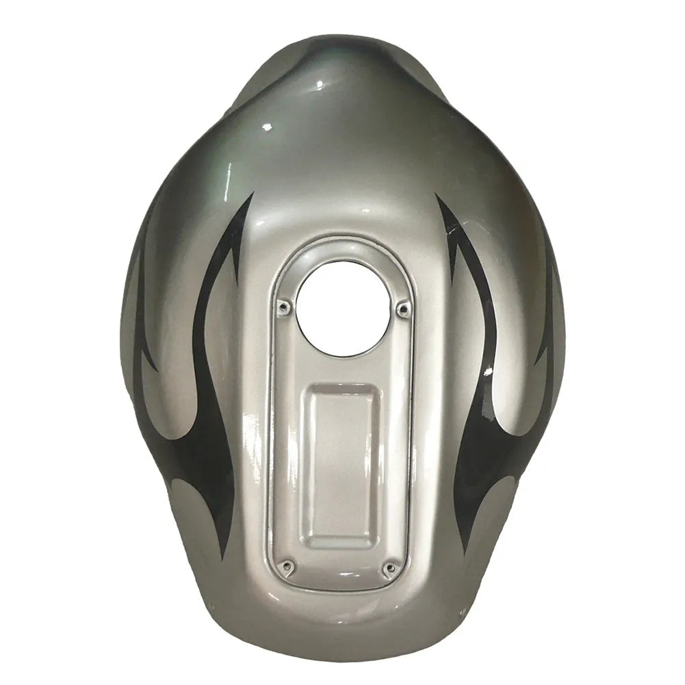 Kawasaki ZX-12R 2002-2006 Silver White Black Flame Fairing Kit without Logos