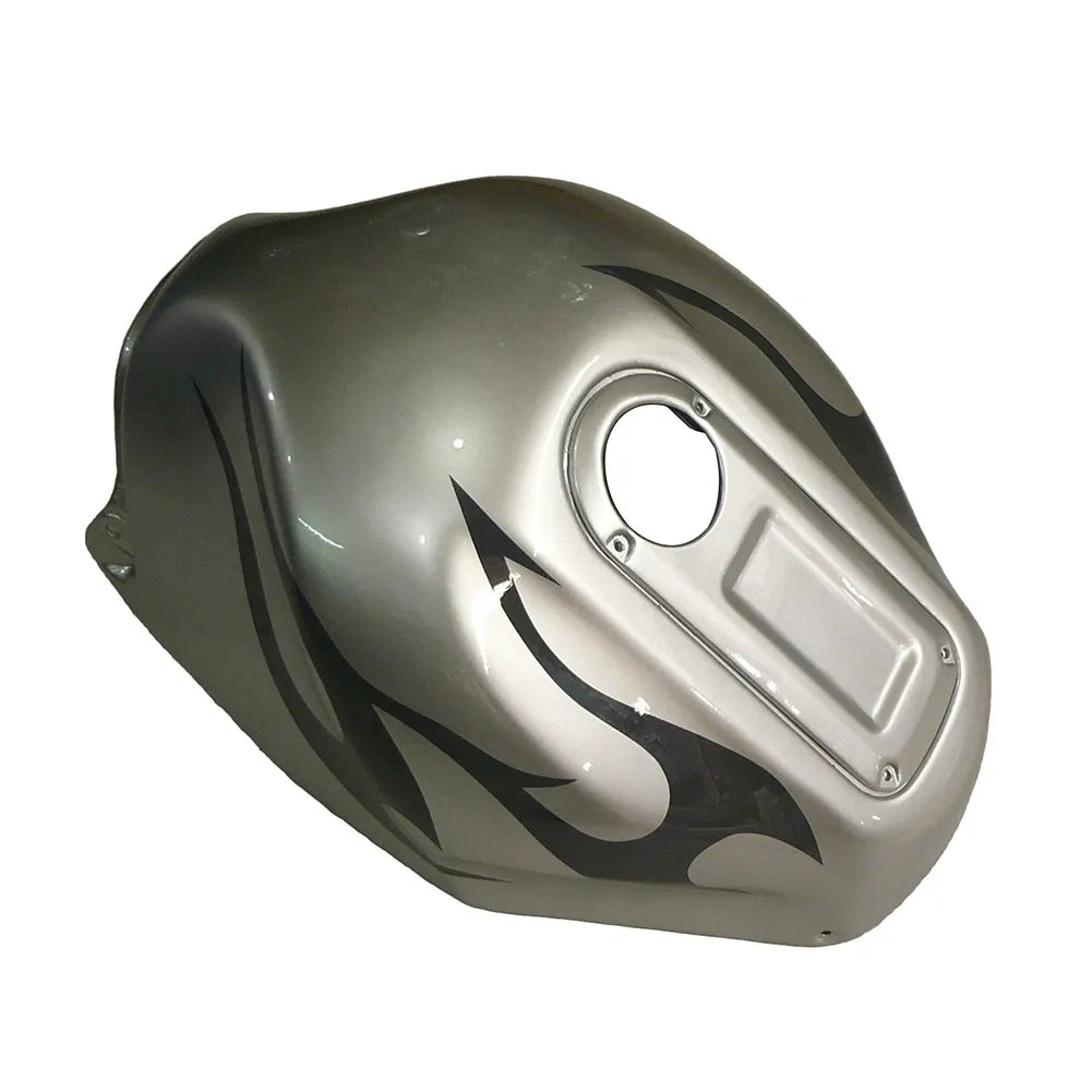 Kawasaki ZX-12R 2002-2006 Silver White Black Flame Fairing Kit without Logos