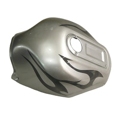 Kawasaki ZX-12R 2002-2006 Silver White Black Flame Fairing Kit without Logos