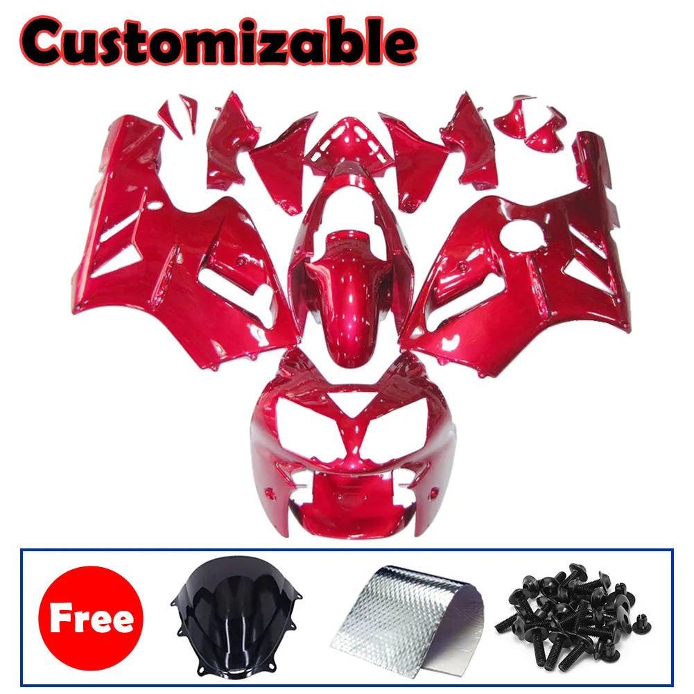 Kawasaki ZX-12R 2002-2006 Solid Bright Red Fairing Kit without Logos