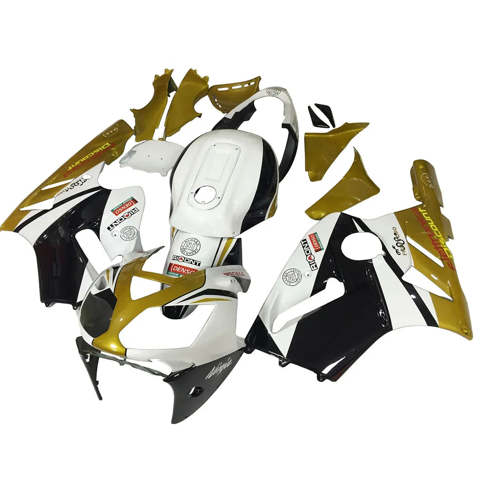 Kawasaki ZX-12R 2002-2006 White Black Gold Fairing Kit without Logos
